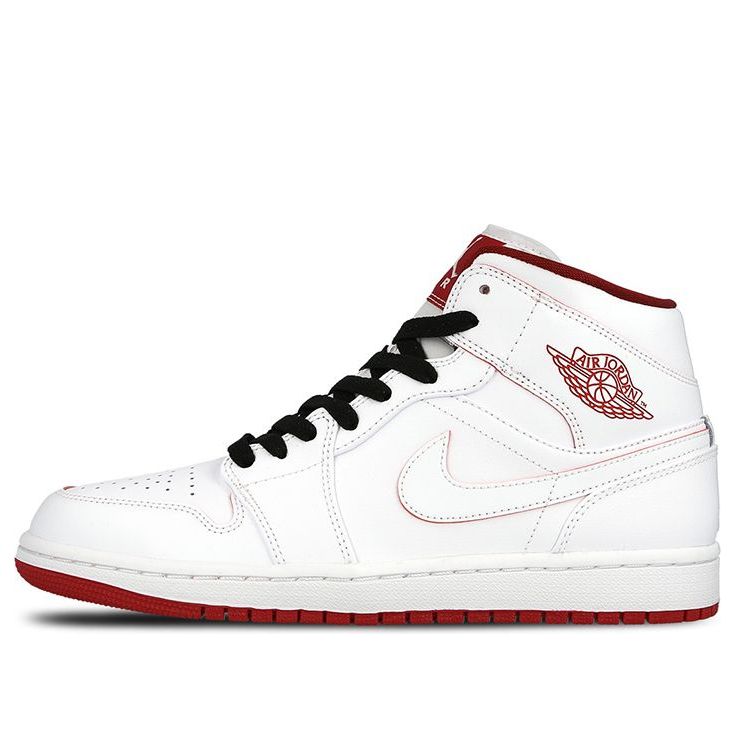 Air Jordan 1 Mid White Gym Red 554724-103