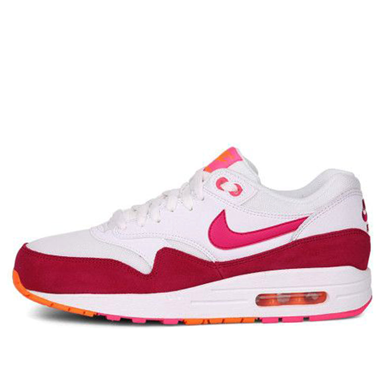 Nike Womens Air Max 1 Essential White Fireberry Pink 599820-112 KICKSOVER