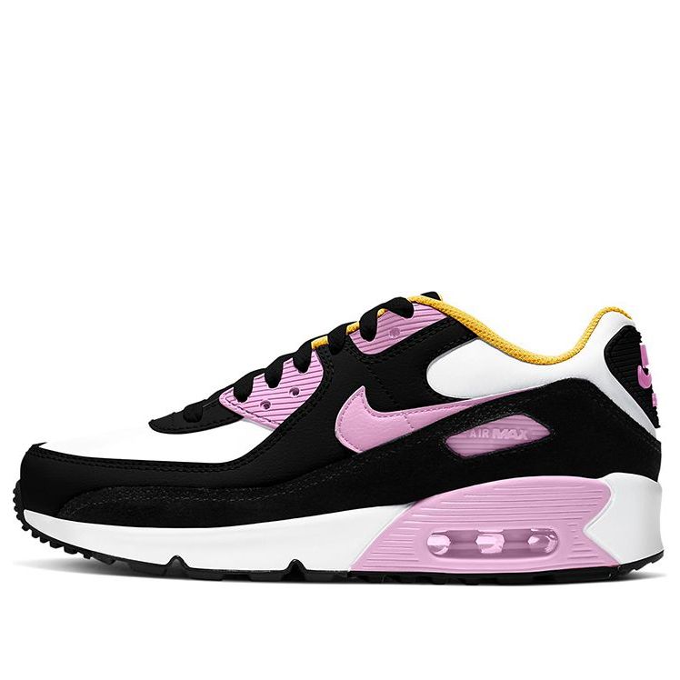 Nike Air Max 90 Leather GS 'Black Light Arctic Pink' Black/White/Dark Sulfur/Light Arctic Pink CD6864-007 KICKSOVER