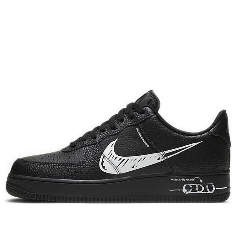 Nike Air Force 1 Low 'Sketch' Black/White/Black CW7581-001 KICKSOVER