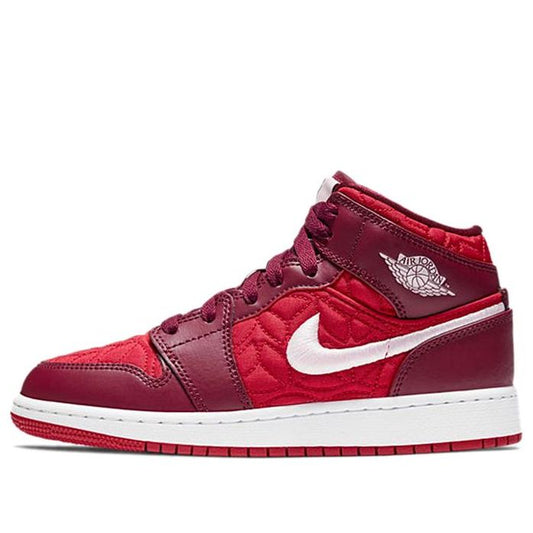 Air Jordan 1 Mid SE GS 'Gym Red' Gym Red/Pink Foam/Dark Beetroot/White AV5174-600