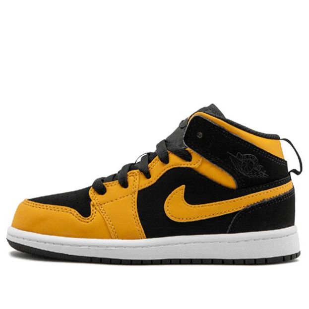 Air Jordan 1 Mid PS 'Reverse New Love' Black/White-University Gold 640734-071