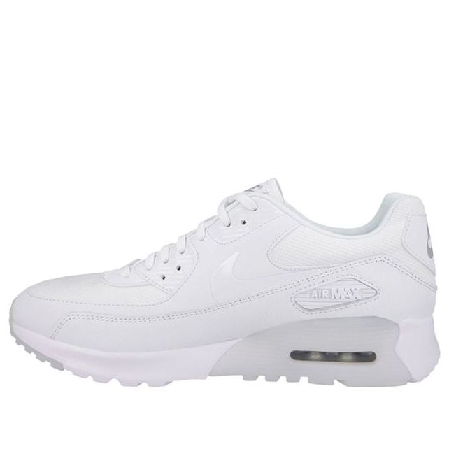 Womens Air Max 90 Ultra Essential 'White' White/White-Metallic Silver 724981-101 KICKSOVER