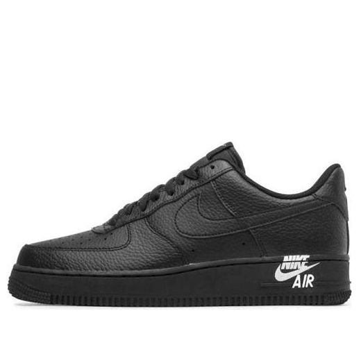 Nike Air Force 1 Low '07 Leather 'Emblem' Black/Black AJ7280-002 KICKSOVER