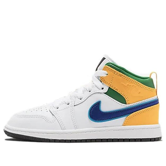 Air Jordan 1 Mid PS 'White Court Purple Teal' White/Total Orange/University Red/Court Purple 640734-128