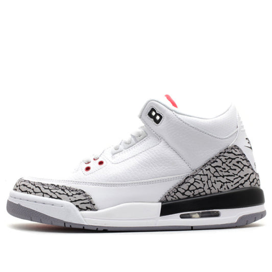 Air Jordan 3 GS Retro '88' White/Fire Red-Cement Grey-Black 398614-160