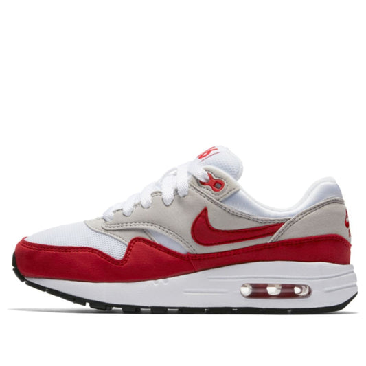 Nike Air Max 1 GS 'Air Max Day' White/University Red/Neutral Grey/Black 827657-101 KICKSOVER