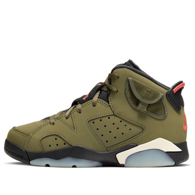 Nike Travis Scott x Air Jordan 6 Retro PS 'Olive' Medium Olive/Black/Sail/Univeristy Red CQ3565-200