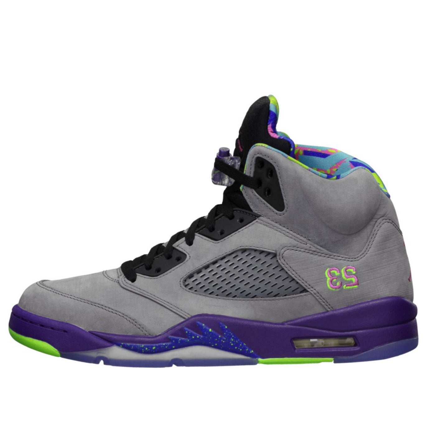 Air Jordan 5'Bel-Air' GS Cool Grey/Club Pink-Court Purple-Game Royal 621959-090