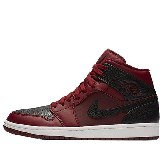 Air Jordan 1 Mid Team Red Black 554724-601