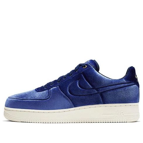 Nike Air Force 1 Low '07 Premium 'Blue Velour' Blue Void/Blue Void-Sail-Metallic Gold AT4144-400 KICKSOVER