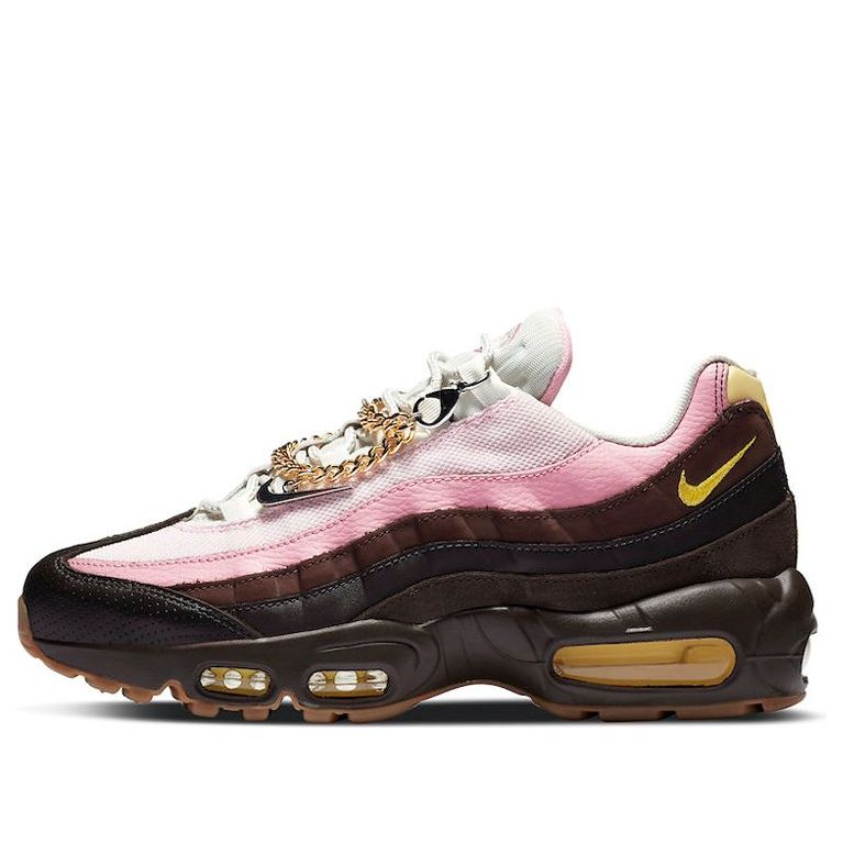 Nike Womens Air Max 95 'Cuban Link' Velvet Brown/Opti Yellow/Light British Tan CZ0466-200 sneakmarks