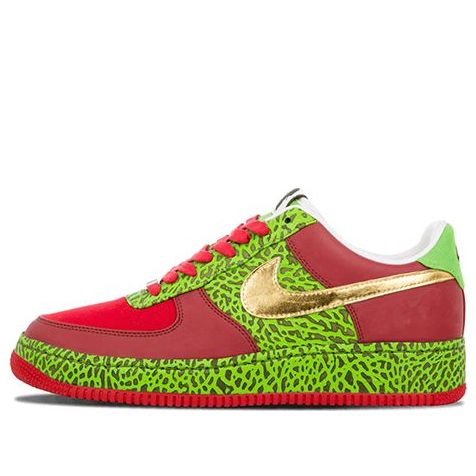 Nike Air Force 1 Low Supreme I/O 'Questlove' Varsity Red/Mtllc Gold-Mn Grn 318931-671 KICKSOVER