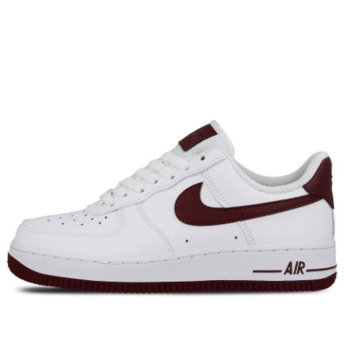 Nike Womens Air Force 1 Low '07 'Bordeaux' White/Bordeaux AH0287-105 KICKSOVER