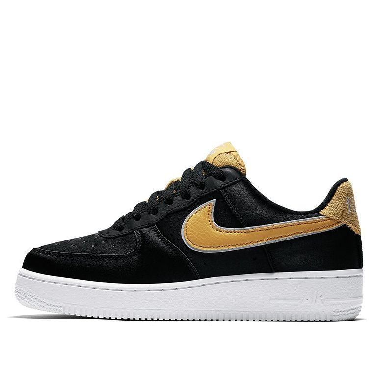 Nike Womens Air Force 1 Low 'Satin' black/wheat gold AA0287-005 KICKSOVER