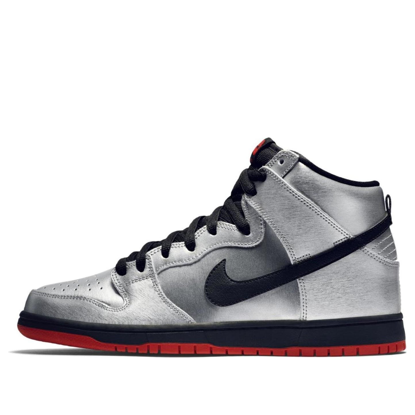 Nike Dunk High Pro SB Skateboard 'Steel Reserve' Metallic Silver/Black-Challenge Re 305050-027