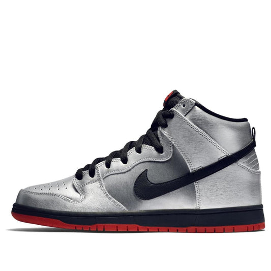 Nike Dunk High Pro SB Skateboard 'Steel Reserve' Metallic Silver/Black-Challenge Re 305050-027