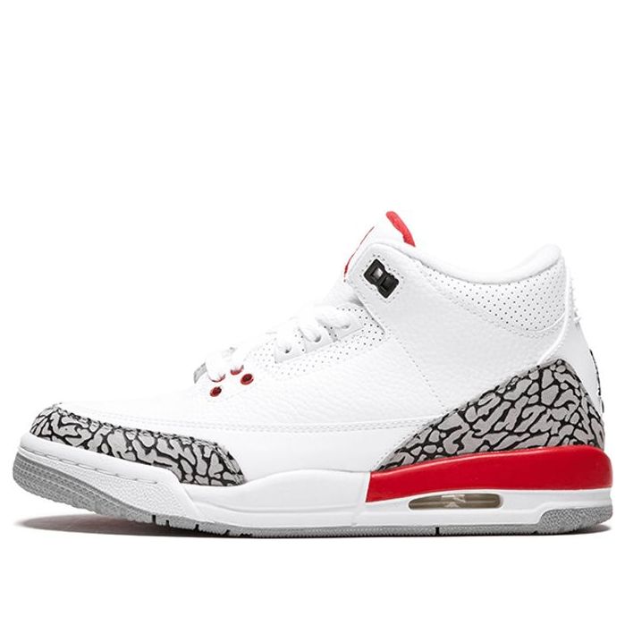 Air Jordan 3 Retro BG White Fire Red 398614-116