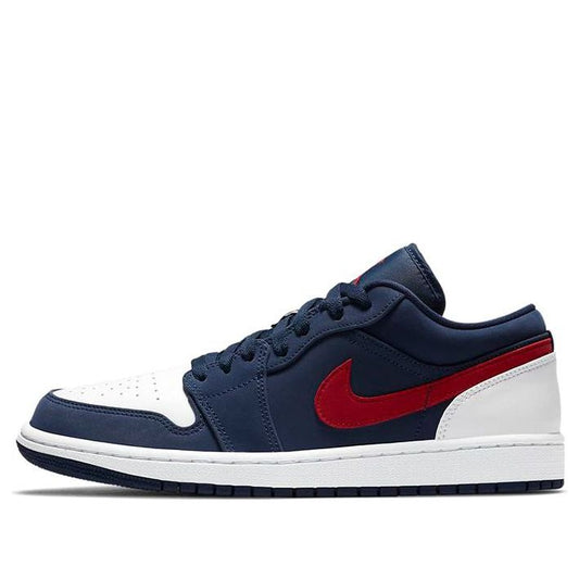 Air Jordan 1 Low GS 'USA' Midnight Navy/White/University Red CV9844-400