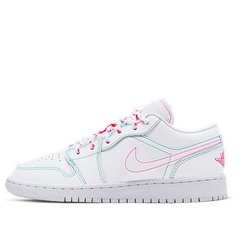 Air Jordan 1 Low'Aurora Green' GS White/White/Aurora Green/Soar 554723-101