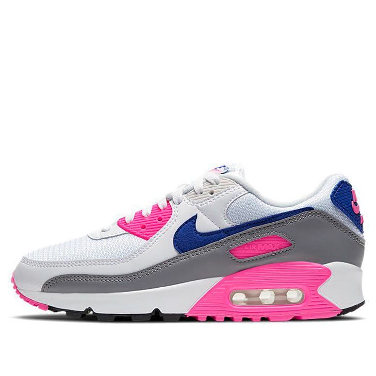 Womens Air Max 90 'Pink Concord' White/Vast Grey/Concord/Pink Blast CT1887-100 KICKSOVER