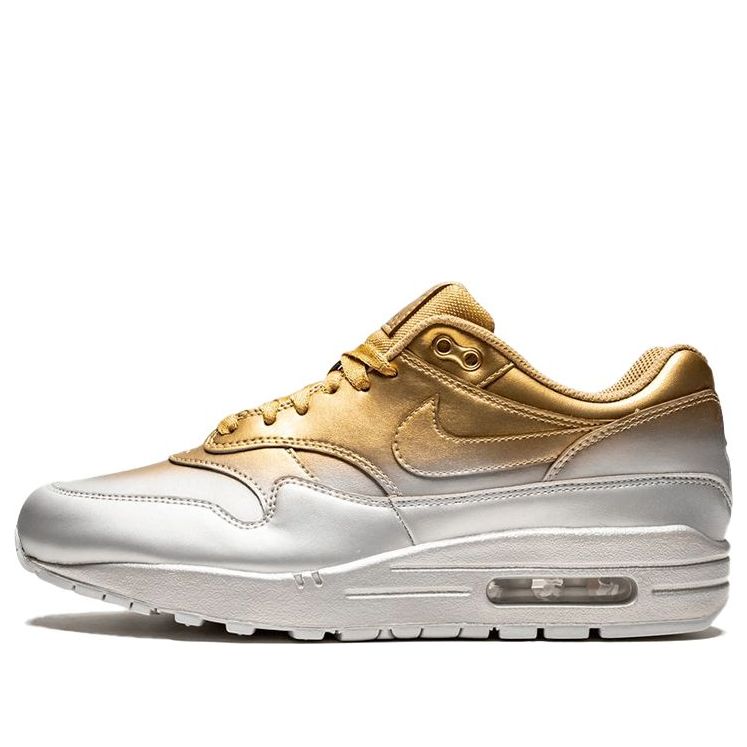 Nike Womens Air Max 1 LX 'Metallic Gold Platinum' Metallic Gold/Flat Gold/White/Metallic Platinum 917691-700 KICKSOVER