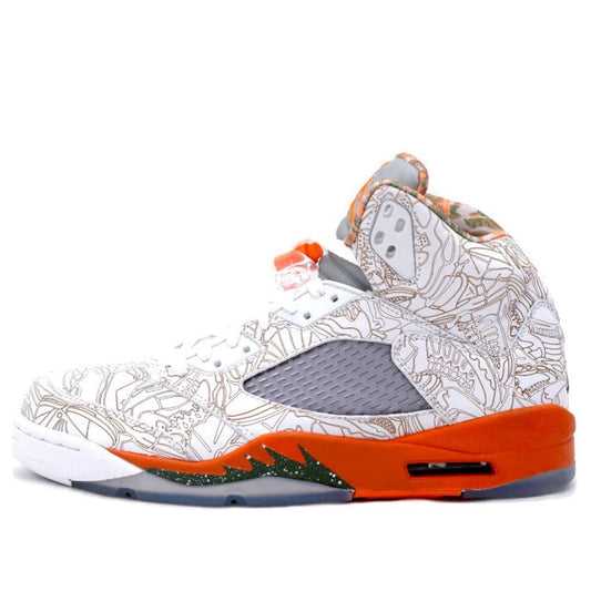 Air Jordan 5 Retro RA 'Laser' White/Army Olive-Solar Orange-Bison 315749-131