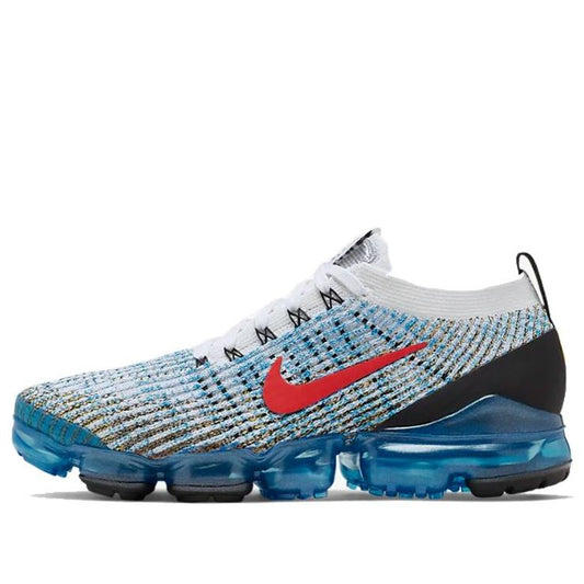 Nike Air VaporMax Flyknit 3 'Photo Blue Gold' White/Habanero Red-University Gold-Photo Blue AJ6900-106