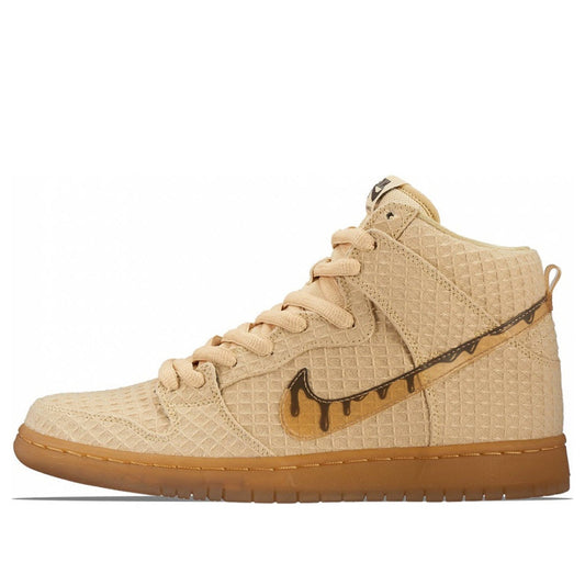 Nike SB Skateboard Dunk High Premium Hemp 'Waffle' Flat Gold Star/Classic Brown 313171-722