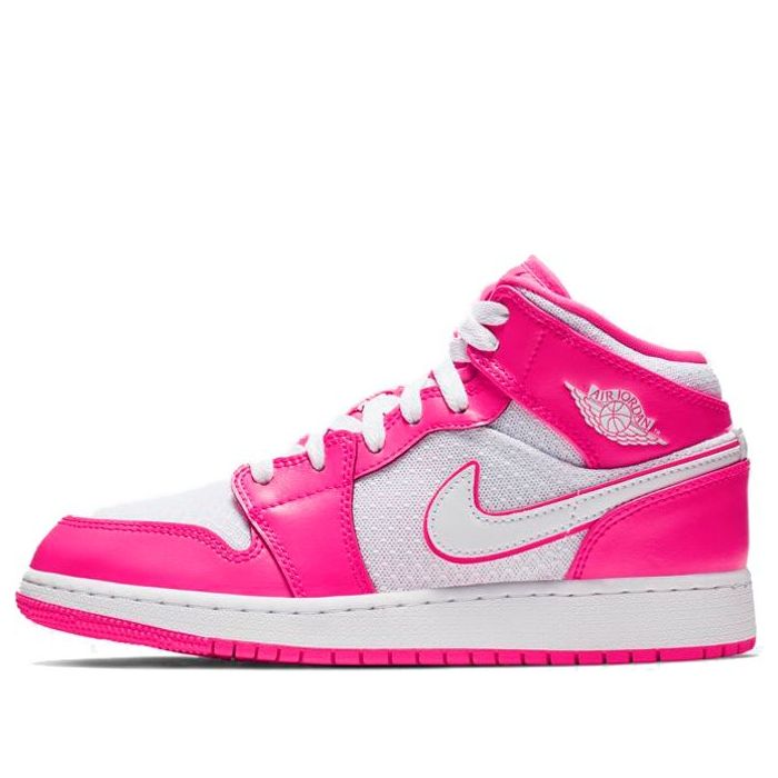 Air Jordan 1 Mid GS Hyper Pink White 555112-611