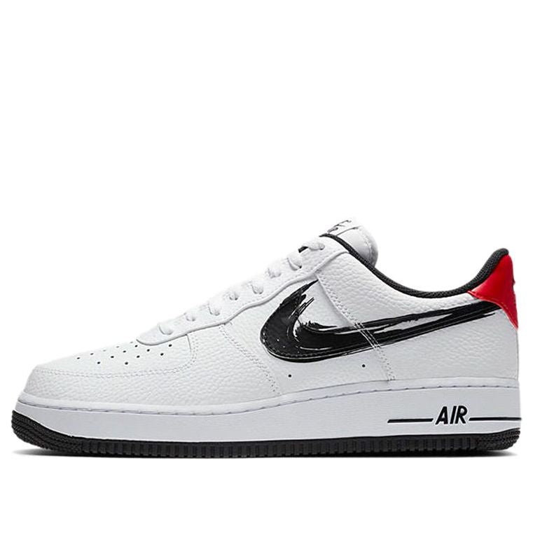 Nike Air Force 1 Low 'Brushstroke Swoosh - White' White/University Red/Black DA4657-100 KICKSOVER