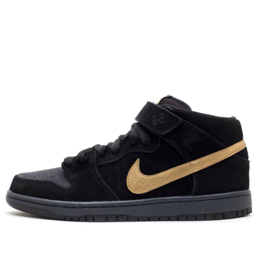 Nike Dunk Mid Pro Sb Dark Obsidian/Metallic Gold 314383-474 sneakmarks