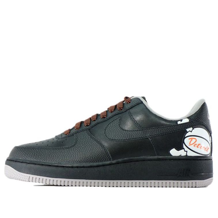 Nike Air Force 1 Low 'Detroit Away' Black/Black/Atmosphere Grey-Turf Orange CD7789-001 KICKSOVER