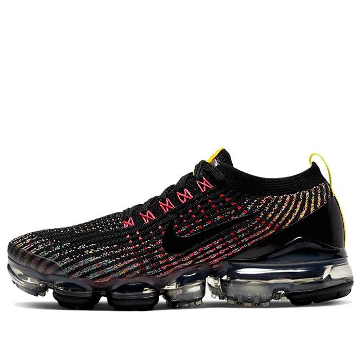 Nike Womens Air VaporMax Flyknit 3 'Black Multi-Color' Black/Blue Fury/Sonic Yellow/Black AJ6910-009 KICKSOVER