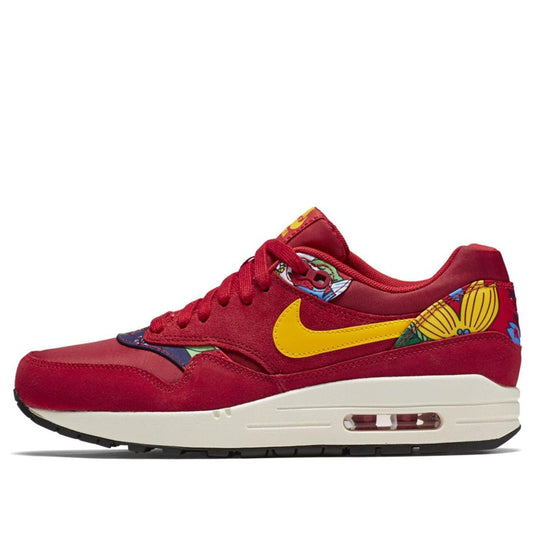 Womens Air Max 1 Print 'Aloha Pack' University Red/True Yellow/Silver/Black 528898-602 KICKSOVER