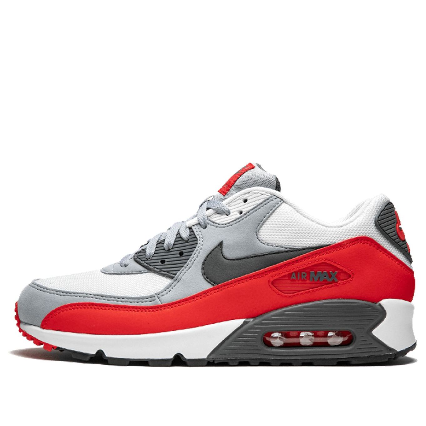 Nike Air Max 90 Essential Wolf Grey Challenge Red 537384-039
