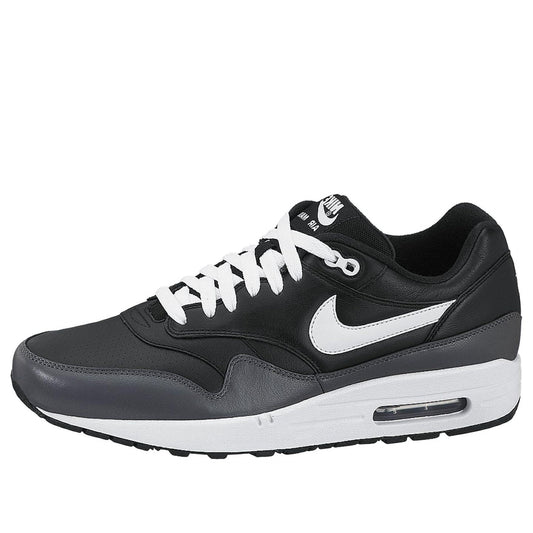 Nike Air Max 1 Leather 'Black Grey White' Black/White/Dark Grey 654466-001 KICKSOVER