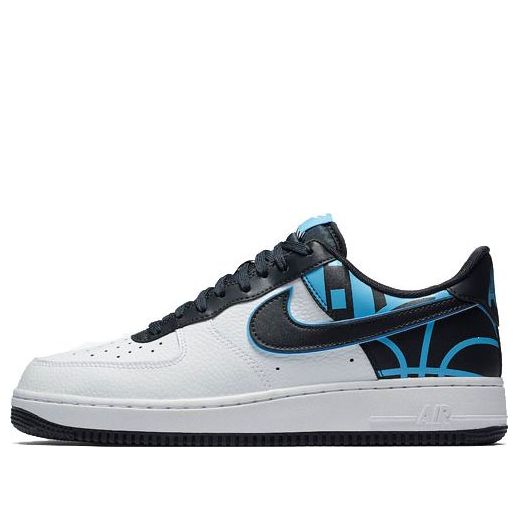 Nike Air Force 1 Low '07 LV8 'Logo Pack' White/Navy-Light Blue 823511-105 KICKSOVER