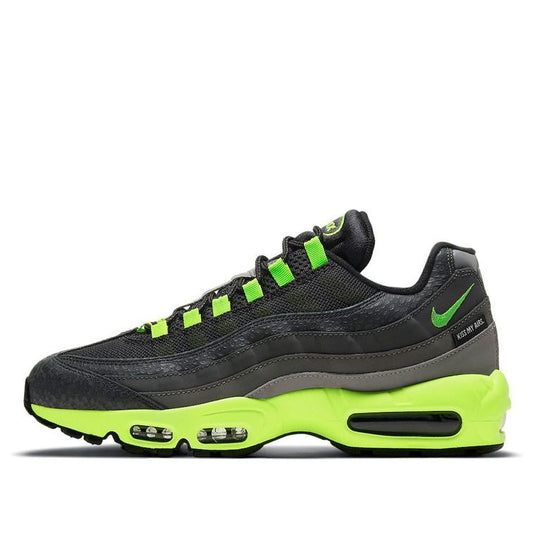 Nike Air Max 95 'Kiss My Airs' Black/Medium Ash/Dark Pewter/Volt DJ4627-001 sneakmarks