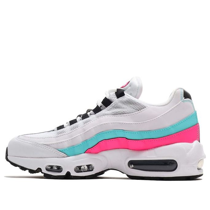 Nike Womens Air Max 95 'South Beach' White/Black-Aurora Green-Pink Blast 307960-117 sneakmarks