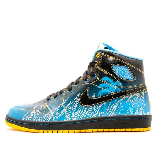 Air Jordan 1 Retro High 'Doernbecher' 2008 Black/Vivid Blue-White-Varsity Maize 345204-041