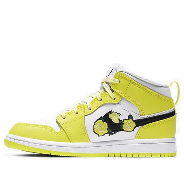 Air Jordan 1 Mid SE PS 'Rose Patch - Dynamic Yellow' Dynamic Yellow/White/Black AV5173-700