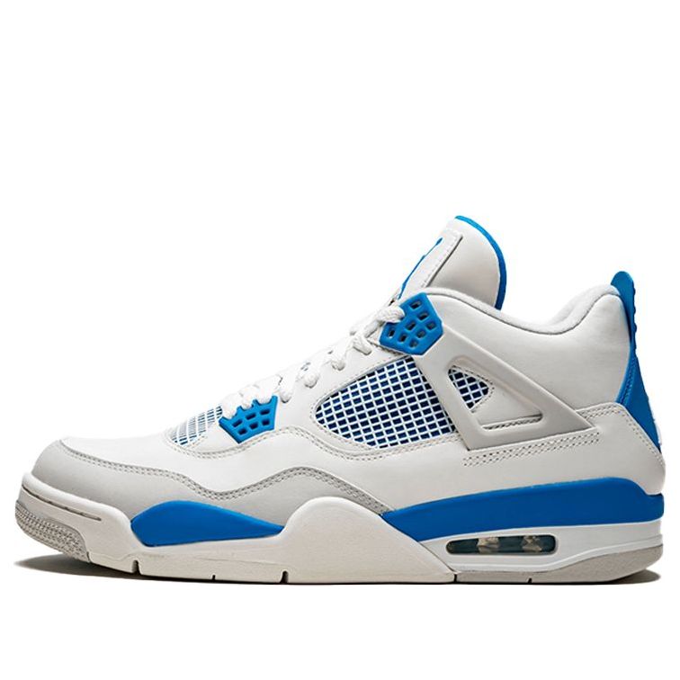 Air Jordan 4 Retro White Military Blue Grey 308497-105