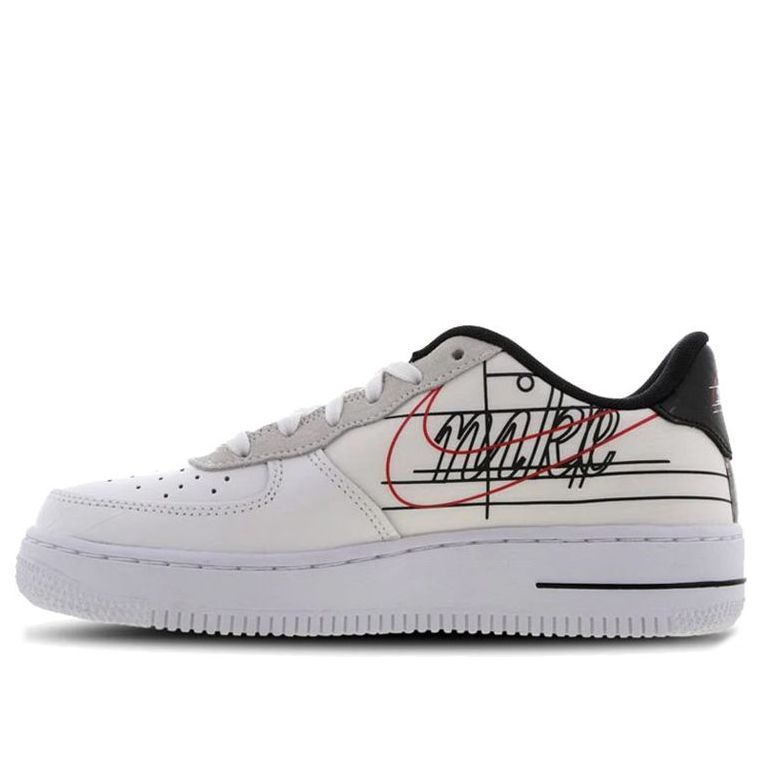 Nike Air Force 1 Low GS 'Script Swoosh' White/Red/Black CK9707-100 KICKSOVER