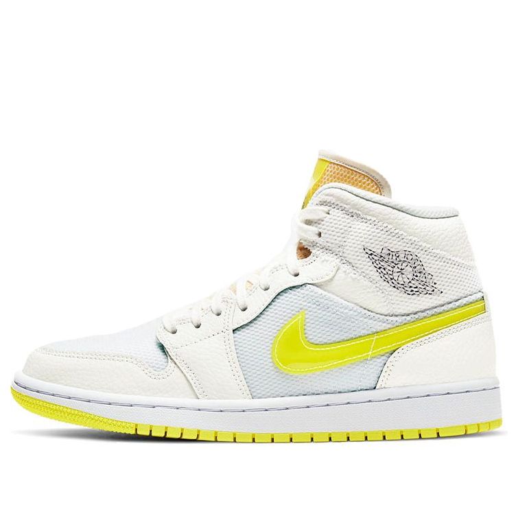 Womens WMNS Air Jordan 1 MId SE Sail Light Vintage Yellow DB2822-107