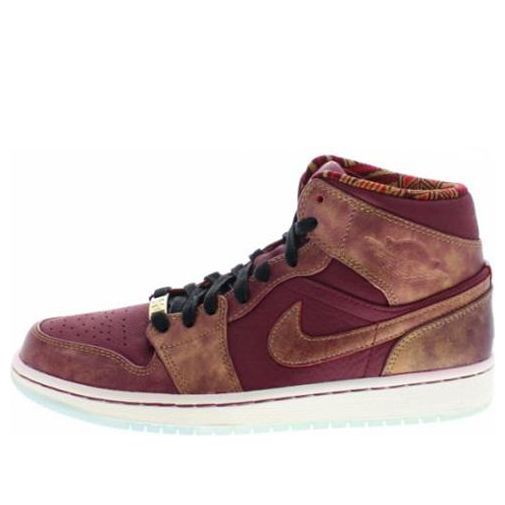 Air Jordan 1 Mid BHM BHM - Deep Garnet Gold 647561-605