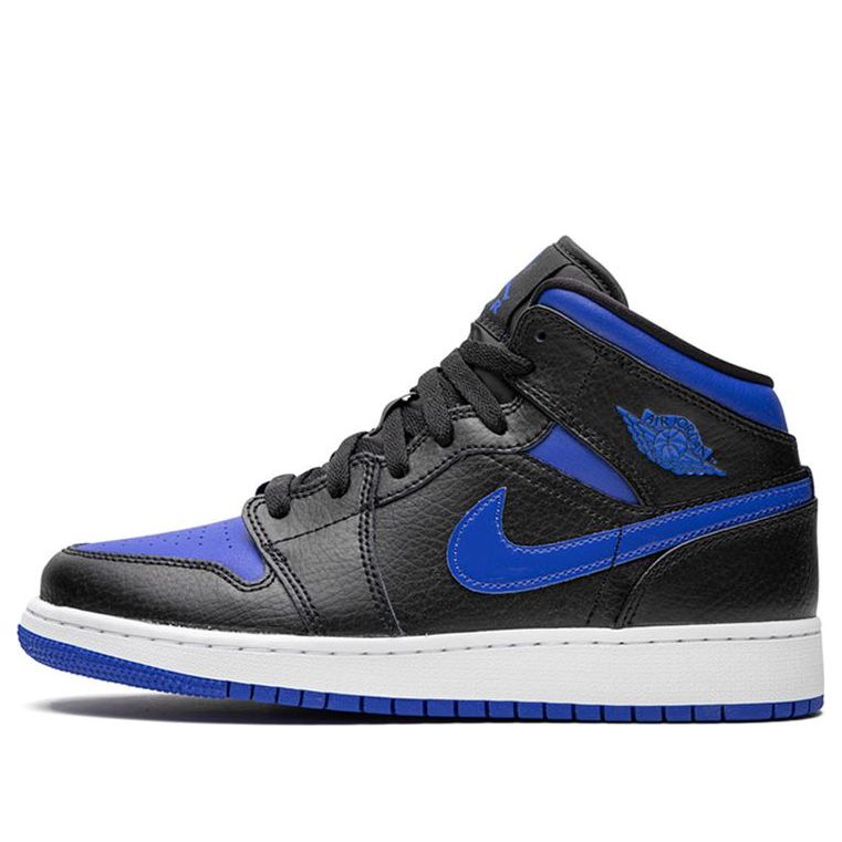 Air Jordan 1 Mid'Black Hyper Royal' GS Black/Hyper Royal/White 554725-068