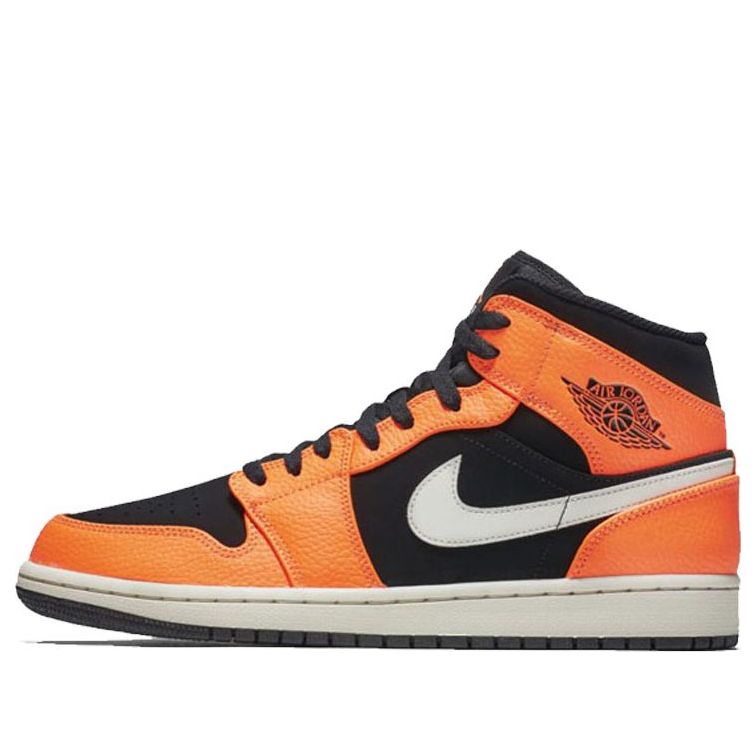 Air Jordan 1 Mid Orange Black 554724-062