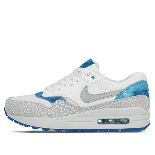 Nike Womens Air Max 1 Print White Grey Blue Sky 528898-101 KICKSOVER