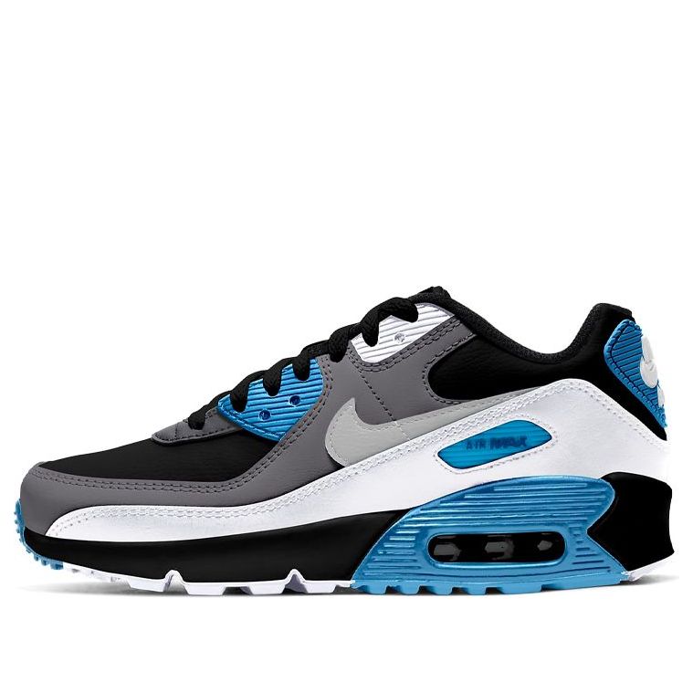 Nike Air Max 90 Leather GS 'Black Dark Grey' Black/Dark Grey/White/Neutral Grey CD6864-005 KICKSOVER